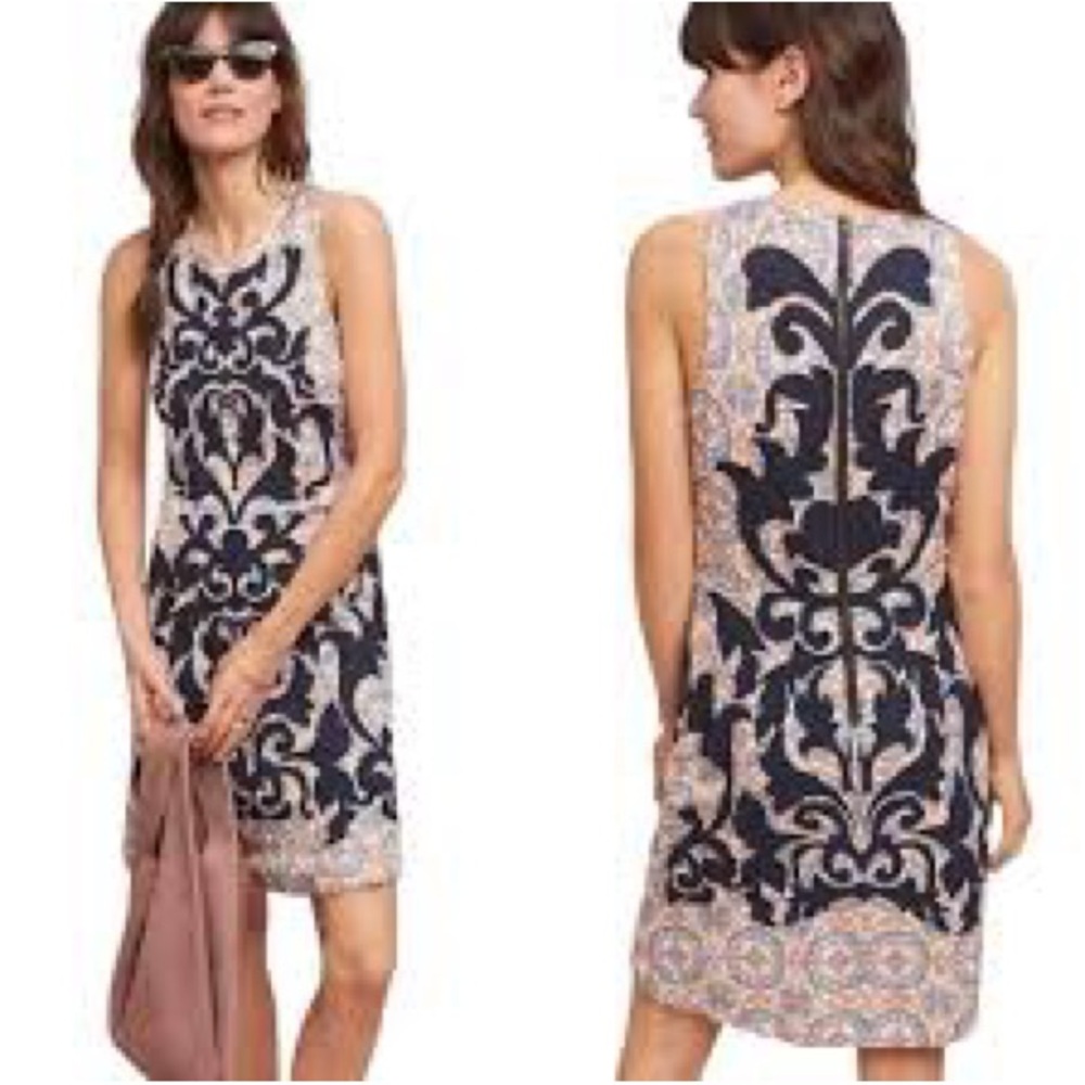 Vanessa Virginia Anthropologie Embroidered Dress